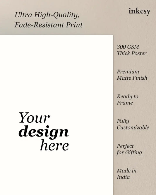 Custom Poster - Matte Finish (Premium 300 GSM)