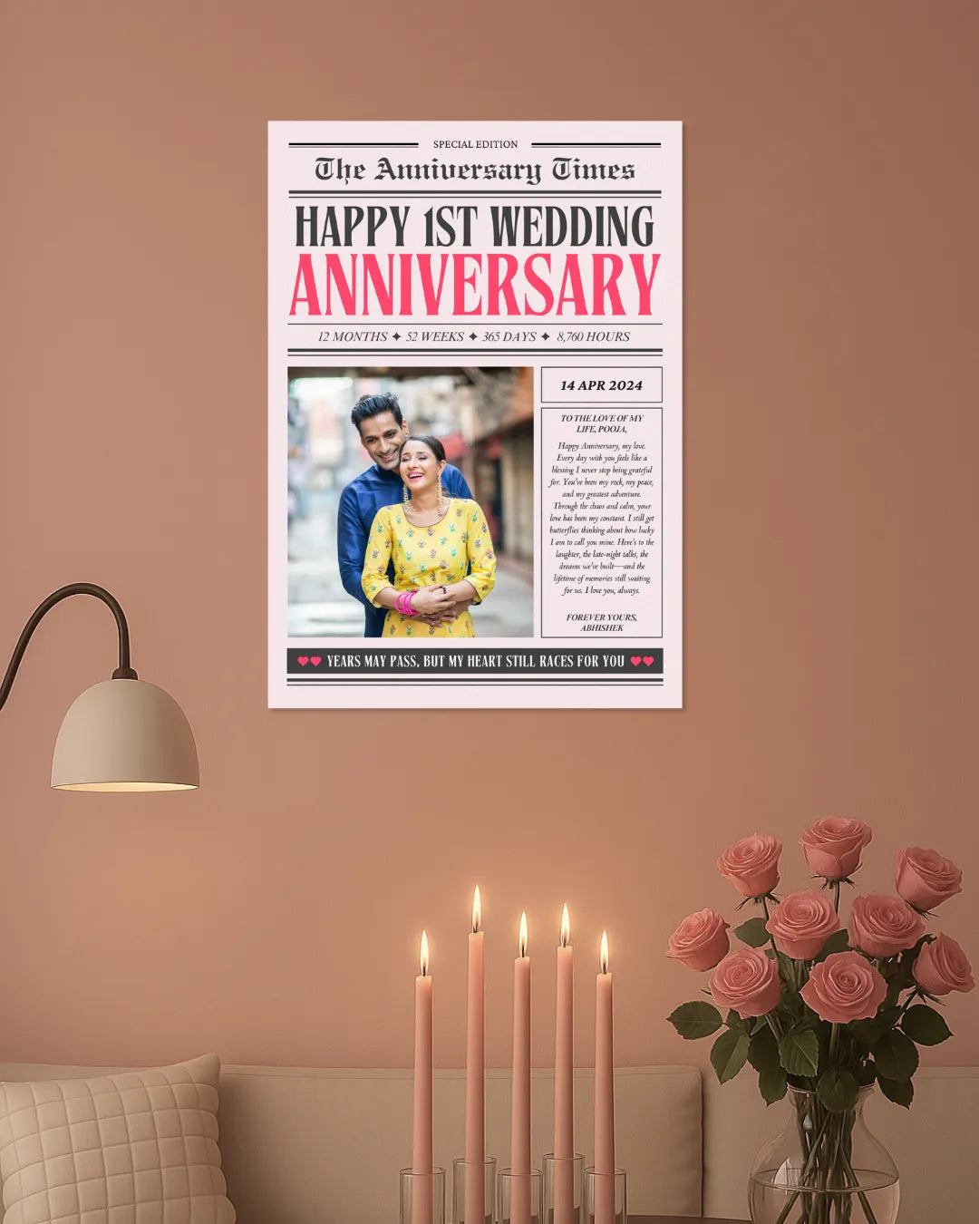 The Anniversary Times Custom Anniversary Poster – Anniversary Gift