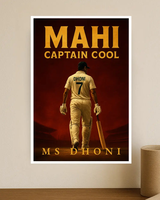 MAHI - Captain Cool - M S Dhoni Poster #02 | Cricket Posters