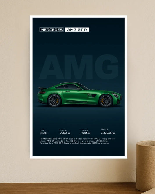 Mercedes AMG GT R - Green #02 | Car Posters